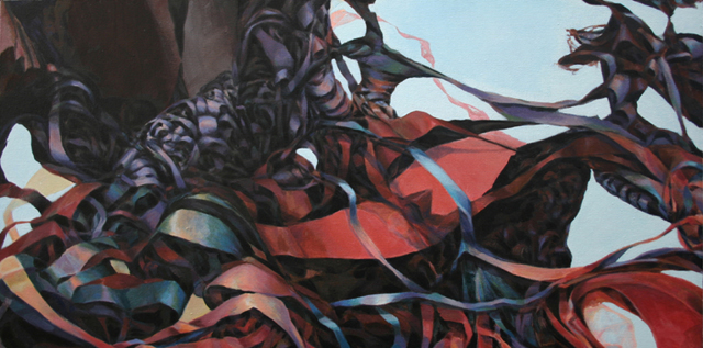 Ascent 3, Acrylic on canvas, 15 x 30", 2014