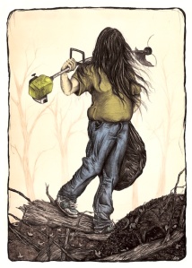 Title: Prepare The Ground II (Tamer ov Hedges) Medium: Lithography Size: 25"x18" Year: 2012